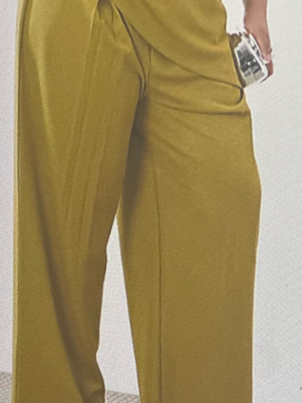 ASOS Wide-Leg High-Waist Pants in Olive Green